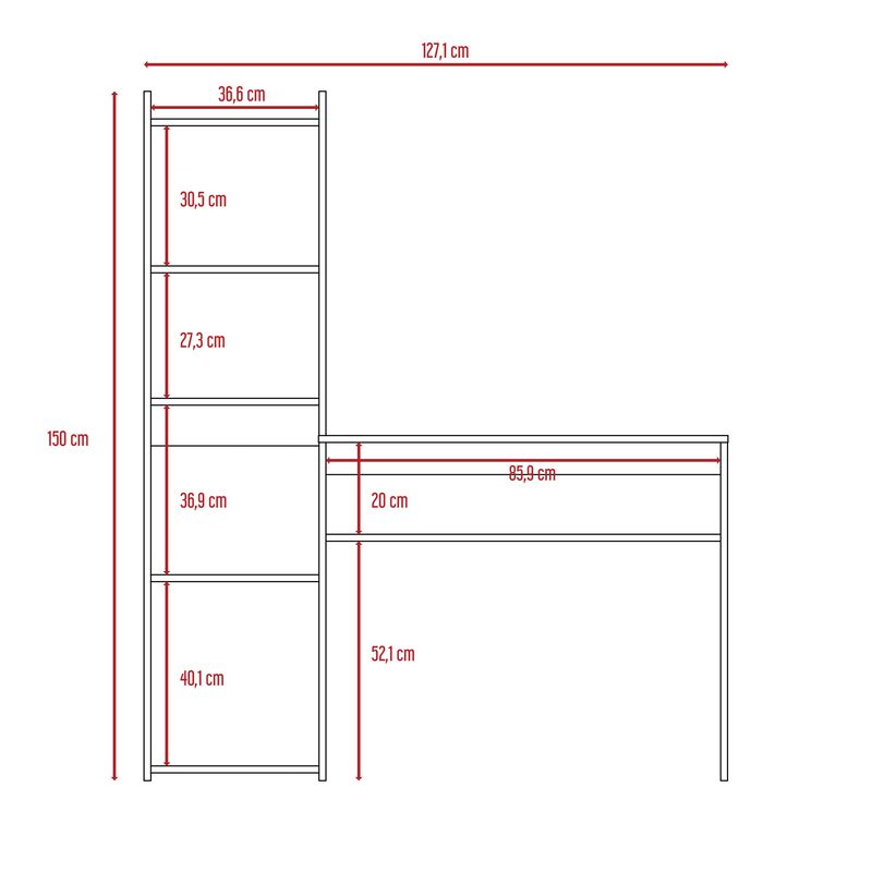 Escritorio Nurkia, Wengue Virtual Muebles image number null