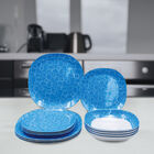 Vajilla Fraciel de Melamina Cocina 12 Pz Cuadrada