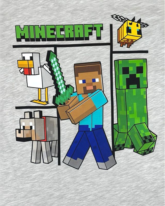 Pijama Minecraft Para Ni&ntilde;os I Conjunto Pantal&oacute;n... image number null