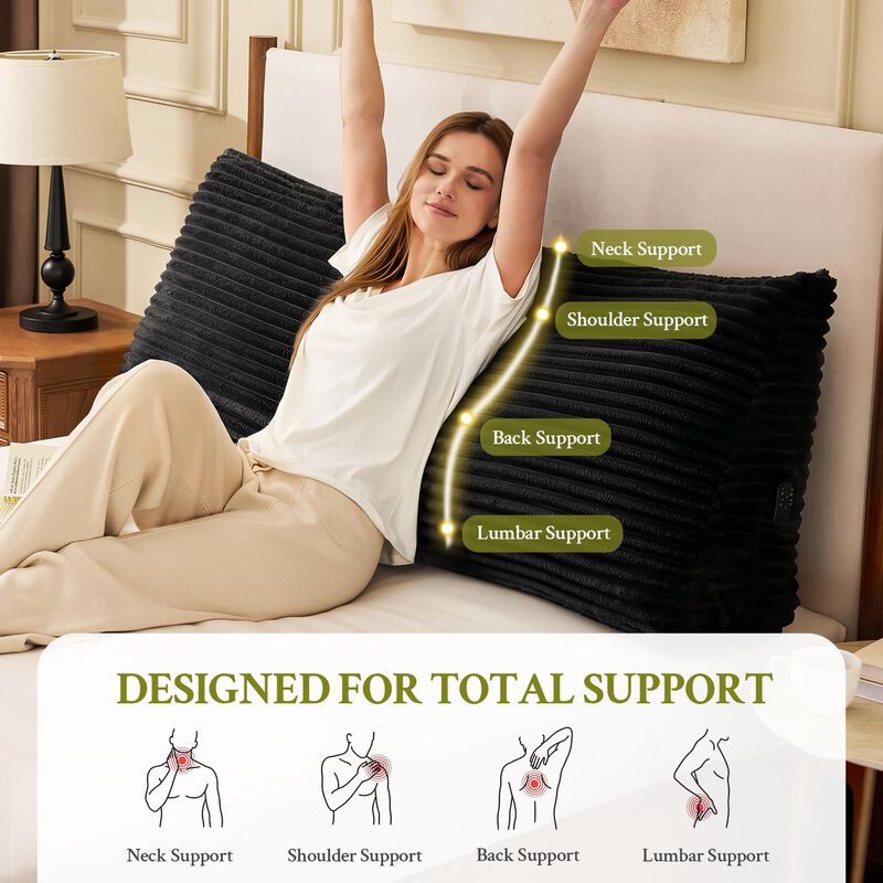 Almohada Zonamat Twin 99x25x51 cm Negra Tipo Cu... image number null