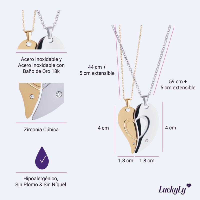 Collares Pareja Joyer&iacute;a Mujer Hombre, Regalos N... image number null