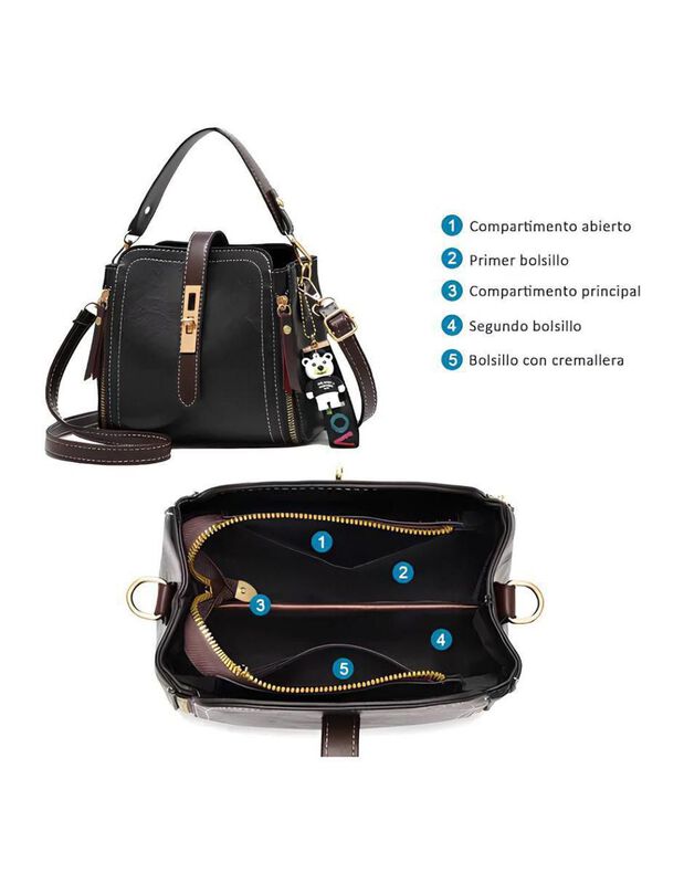 Bolsa Crossbody Pink Brule Fashion And Style Pa... image number null