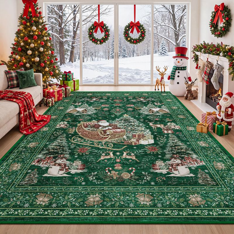 Alfombra Navide&ntilde;a Lavable Zesthome 244 &times; 152 cm... image number null