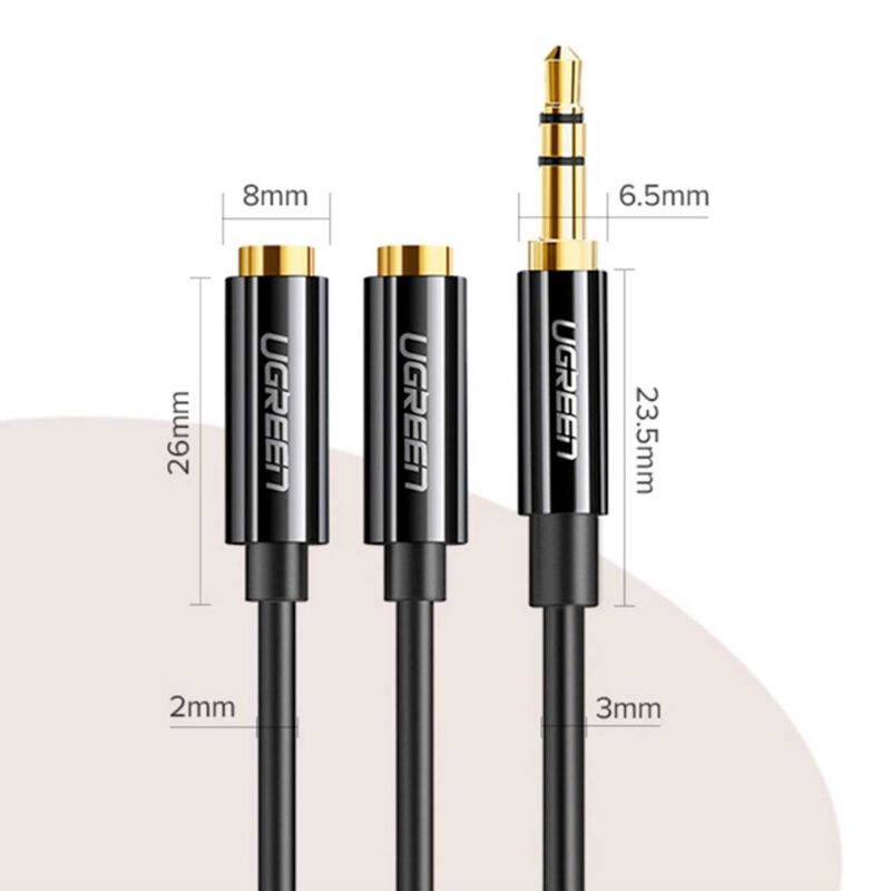 Cable De Audio Ugreen 3.5mm Macho A Hembra X2 2... image number null