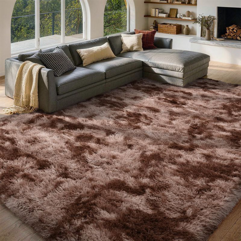 Alfombra Peluda Marr&oacute;n Finr&egrave;c Home 183 &times; 274 cm image number null