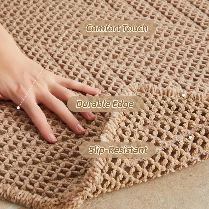 Tapete De Ba&ntilde;o Sunfly 51 cm &times; 76 cm Caqui Boho ... image number null