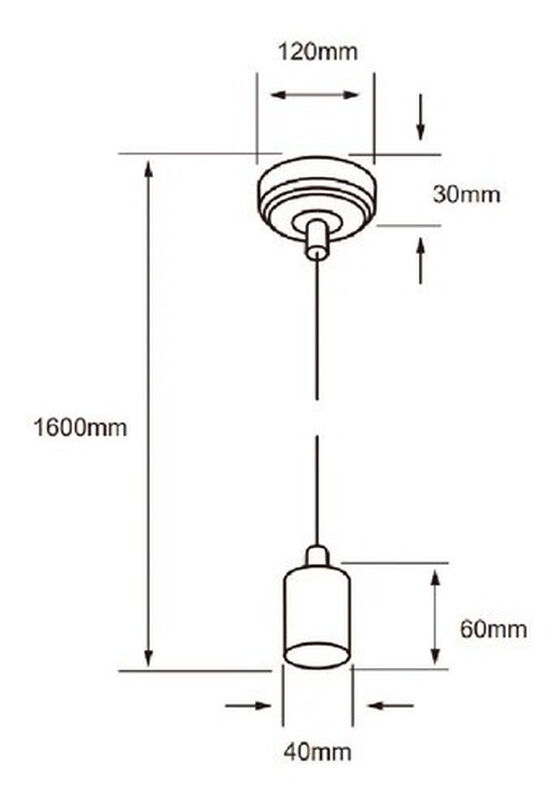 L&aacute;mpara Colgante De Cer&aacute;mica Base E27 Negro 60s... image number null