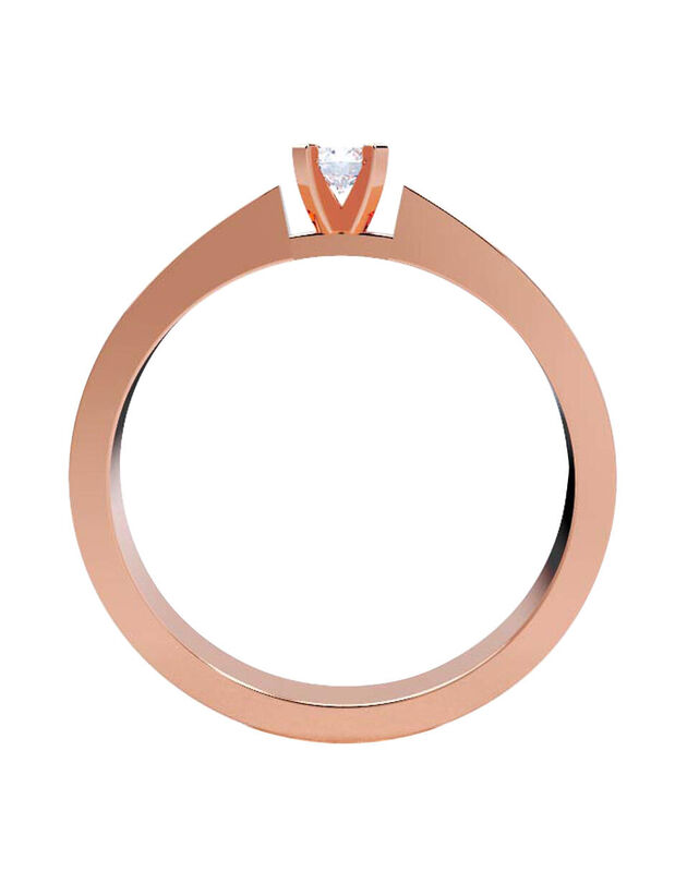 Anillo de Compromiso en Oro Rosa 10K con Circon... image number null