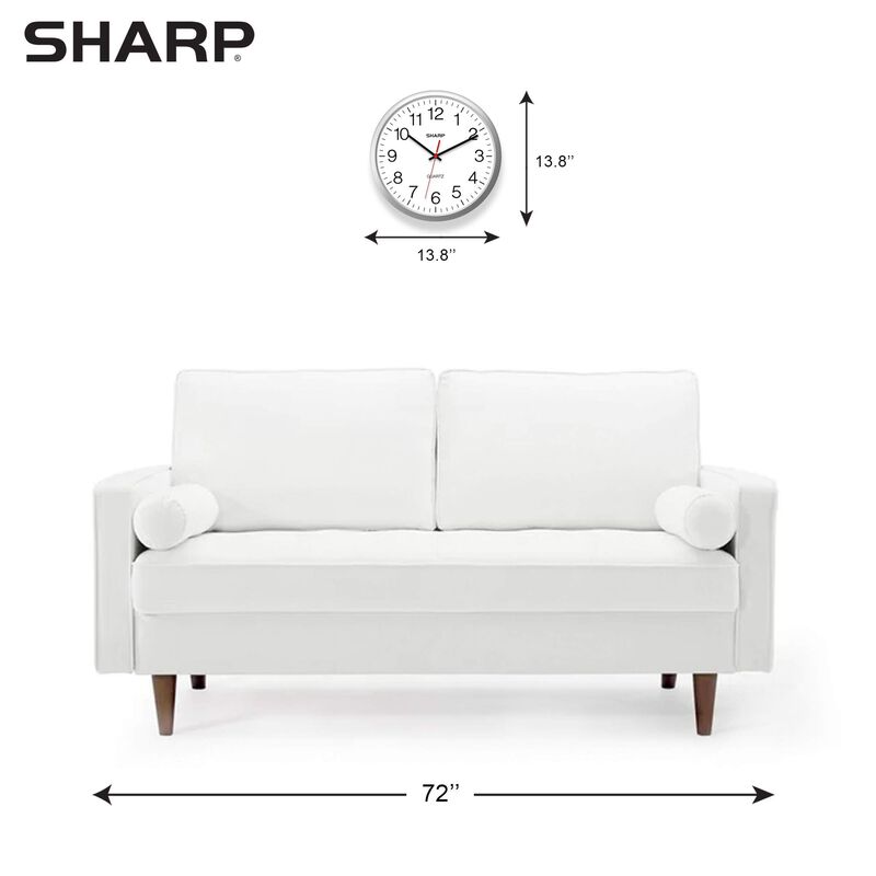 Reloj De Pared Sharp Silver De 35 Cm, Silencios... image number null