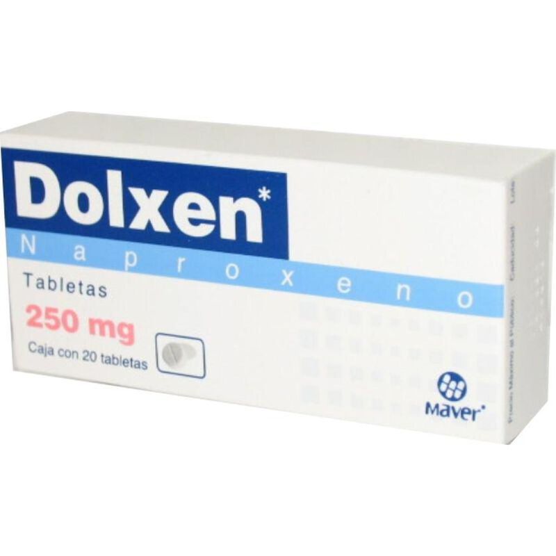 Dolxen 20 Tabs 250Mg 250mg caja con 20 tabletas image number null