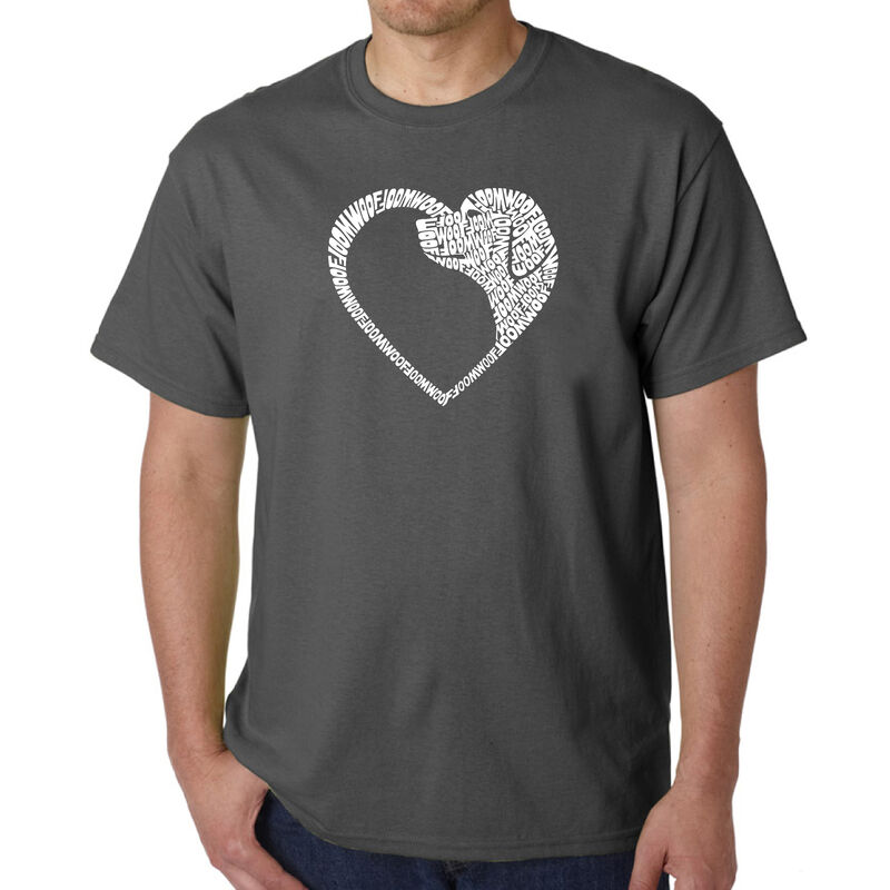 Camiseta Word Art Para Hombre - Coraz&oacute;n de Perr... image number null