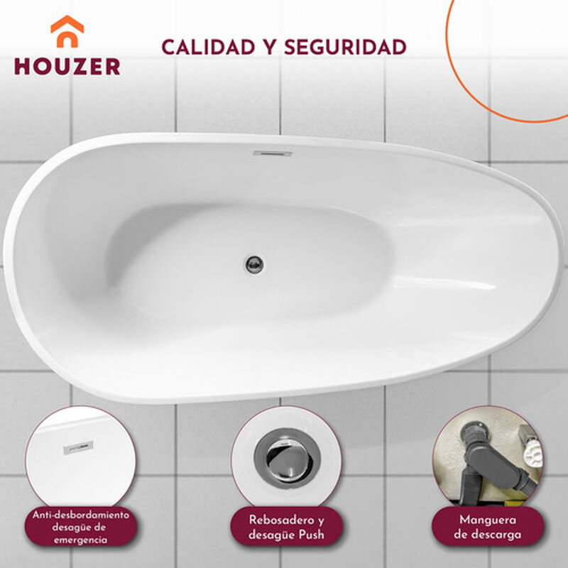 Tina Baño Bañera Fibra Vidrio Lujo Minimalista ... image number null