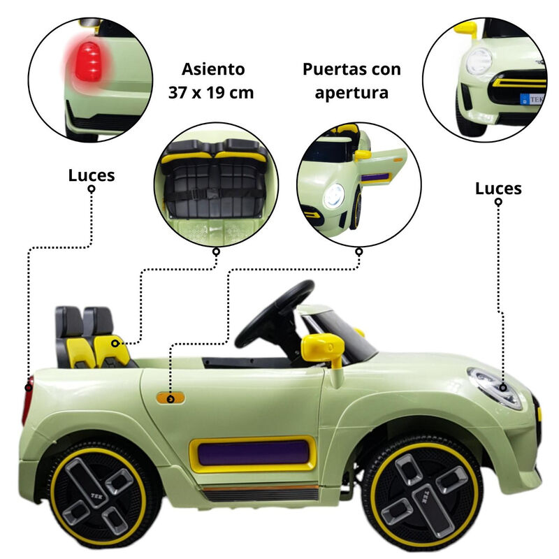 Carro Montable El&eacute;ctrico Ni&ntilde;os Cooper Con Contr... image number null