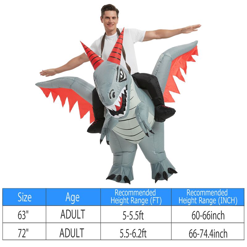 Disfraz De Dinosaurio Tasanor, Drag&oacute;n Inflable ... image number null