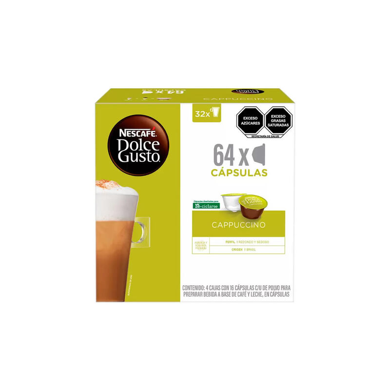 Cápsulas Nescafe Dolce Gusto Capuccino 64 Capsu... image number null