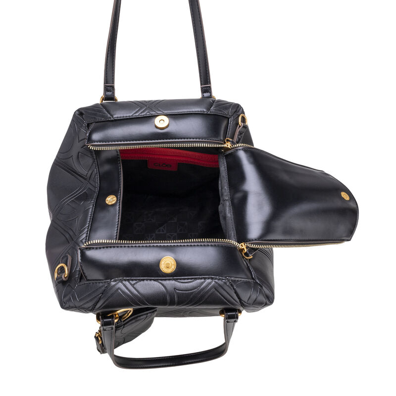 Bolsa Tote Mediana Con Monedero Color Negro image number null