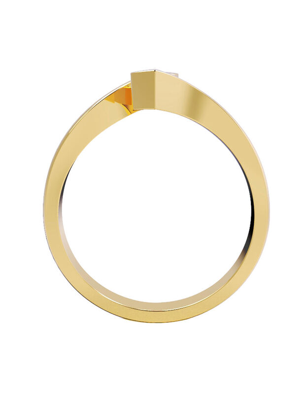 Anillo de Compromiso en Oro Amarillo 14K con Di... image number null