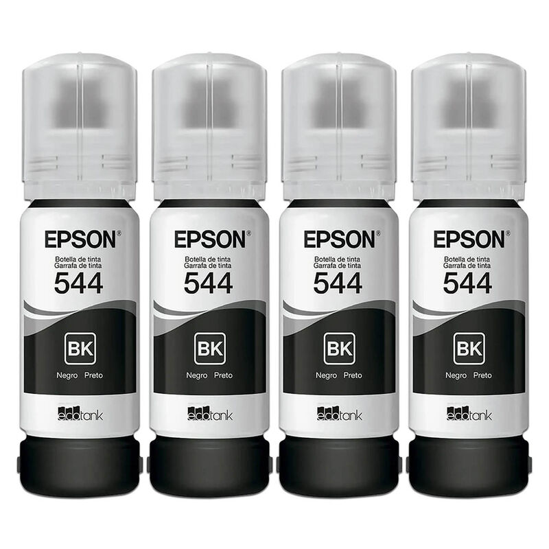 Kit de 4 Botellas de Tintas Epson 544, Color Ne... image number null