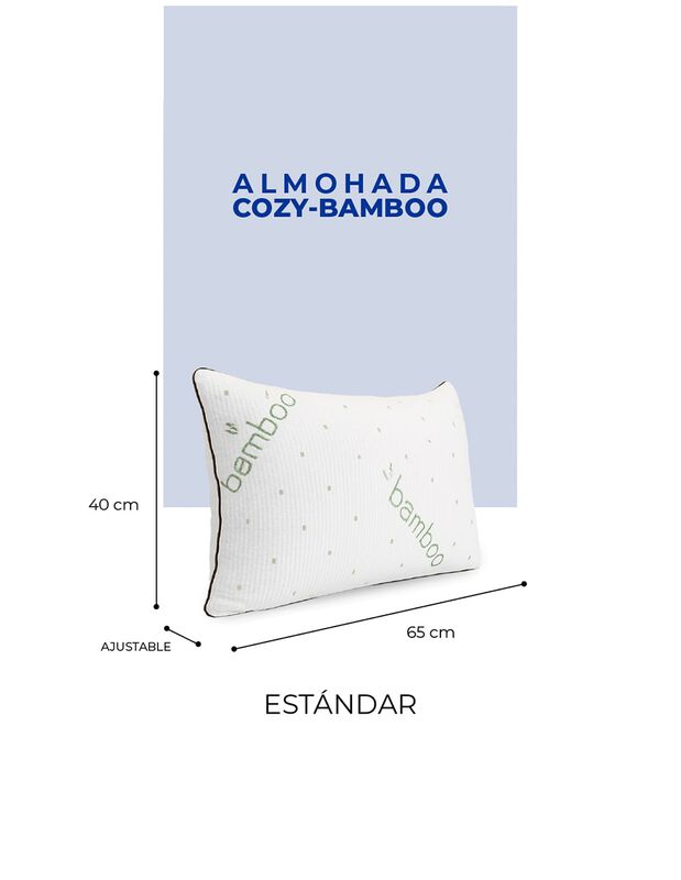 Almohada Ajustable Memory Foam Coozy Bamboo, Hi... image number null
