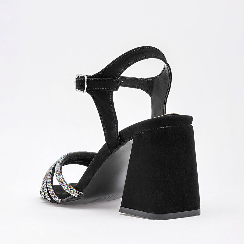 D'Monas zapatilla abierta para mujer negro plat... image number null