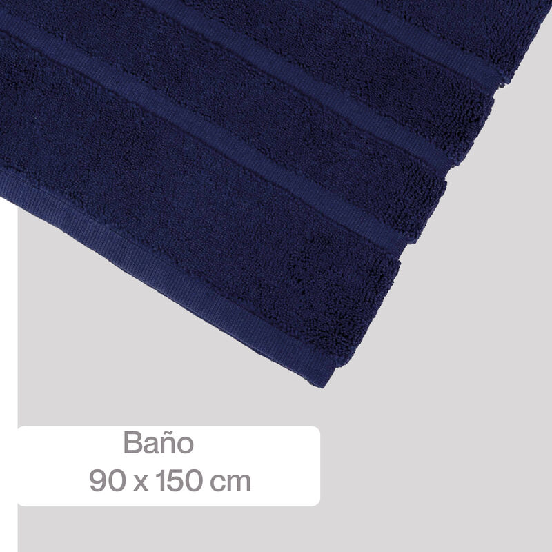 Toalla Twist Ba&ntilde;o 90x150cm Azul Marino image number null