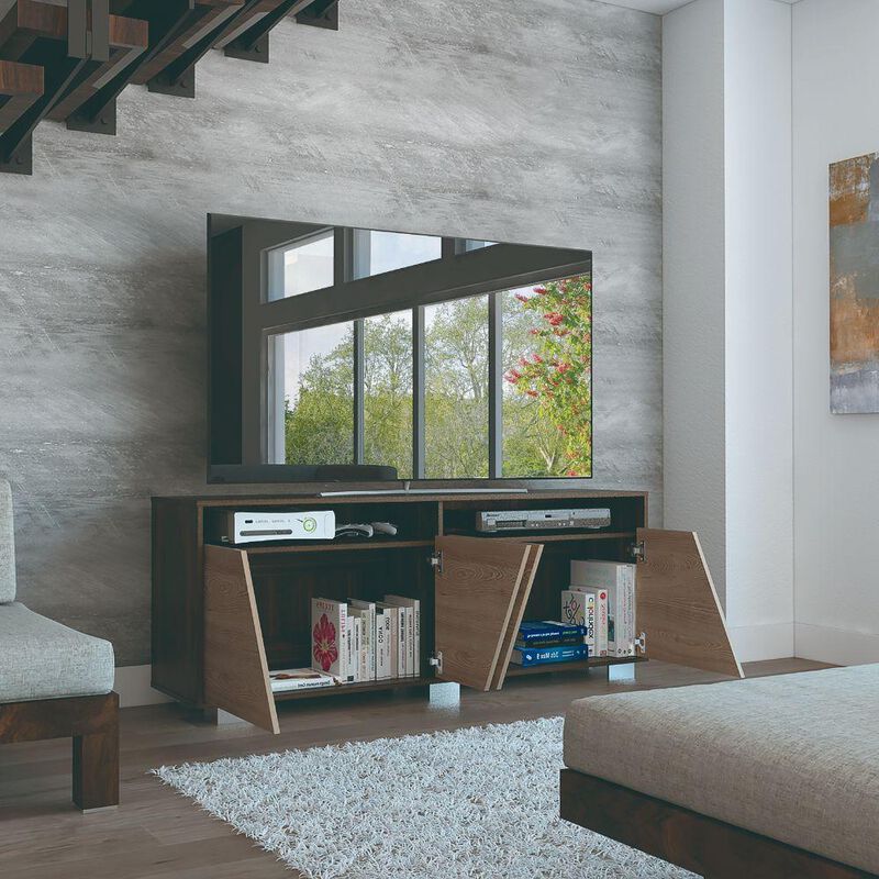 Mesa Para Tv Orus, Miel y Caoba, con Espacio Pa... image number null