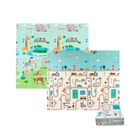 Tapete de Juegos para Niños Plegable  de 2 m x 1.5 m Ciudad y Animales Bluelander