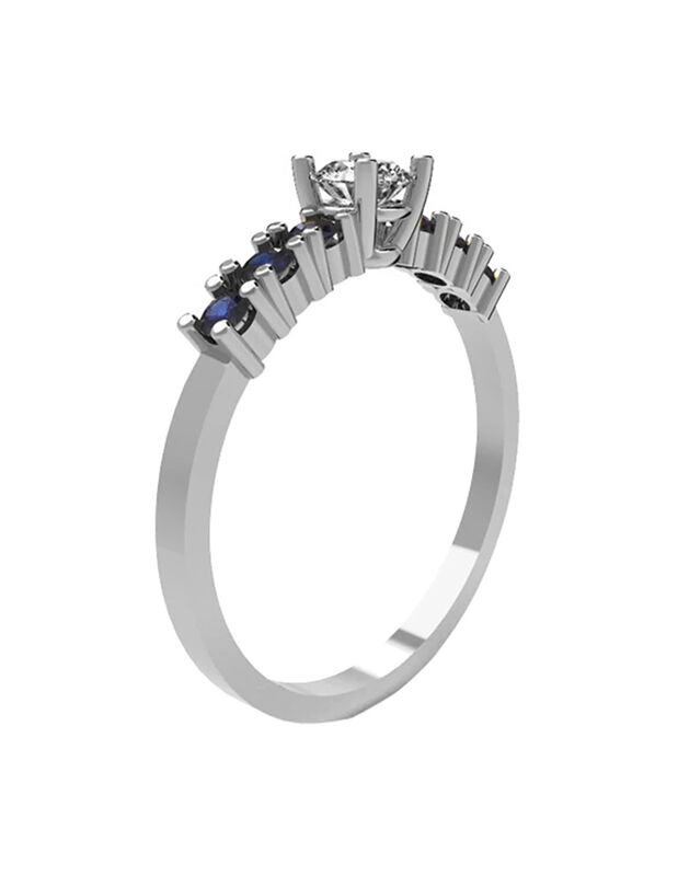 Anillo de Compromiso de 14K con Diamante de Lab... image number null