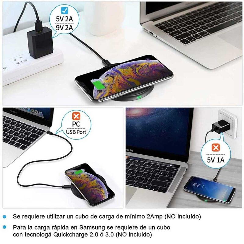 Base Cargador Choetech Rapido Inalambrico Qi 10... image number null