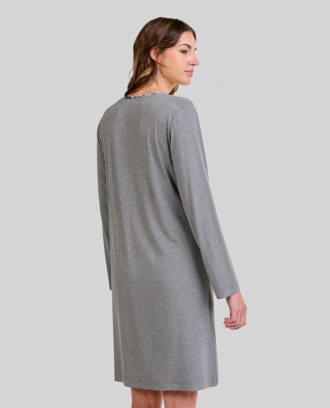 Camis&oacute;n de Modal con Raso Gris image number null