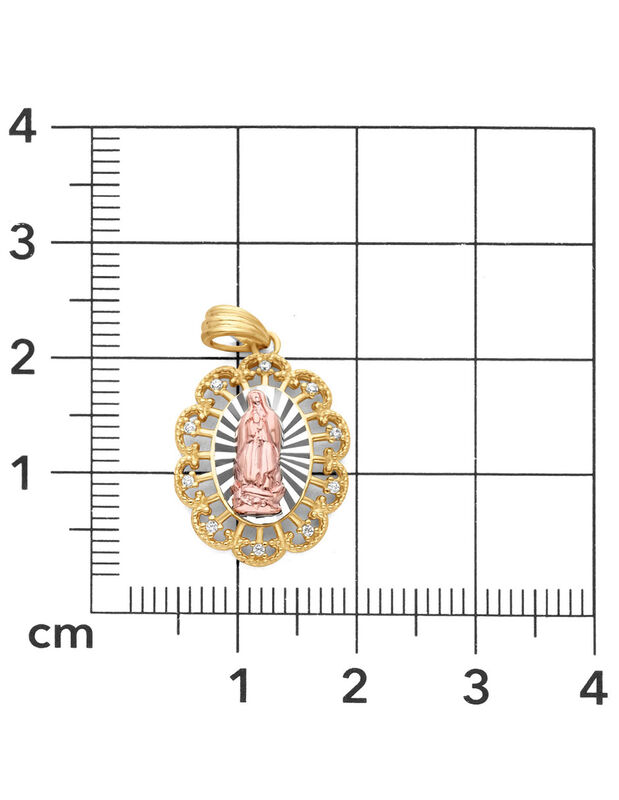 Medalla De La Virgen De Guadalupe Oro Florentin... image number null