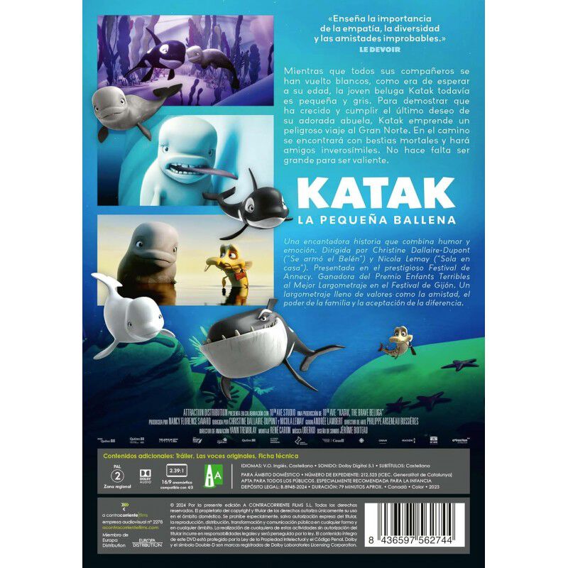 Katak, La Peque&ntilde;a Ballena [dvd] (2023) Katak, E... image number null