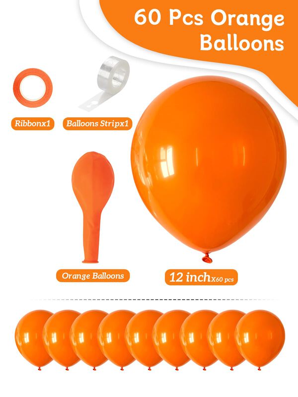 Kit De Globos De L&aacute;tex Cvpartyon 30 cm Naranja ... image number null