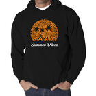 Sudadera Con Capucha Word Art Para Hombre - Vibras de Verano - Negro