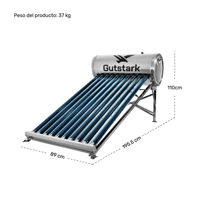 Calentador Solar Eco 10 Tubos 130 Litros 3 A 4 ... image number null