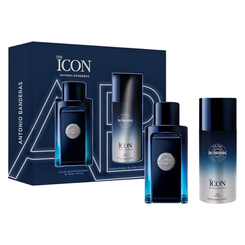 Set Banderas The Icon 2pzs 100ml Edt Spray/ Des... image number null