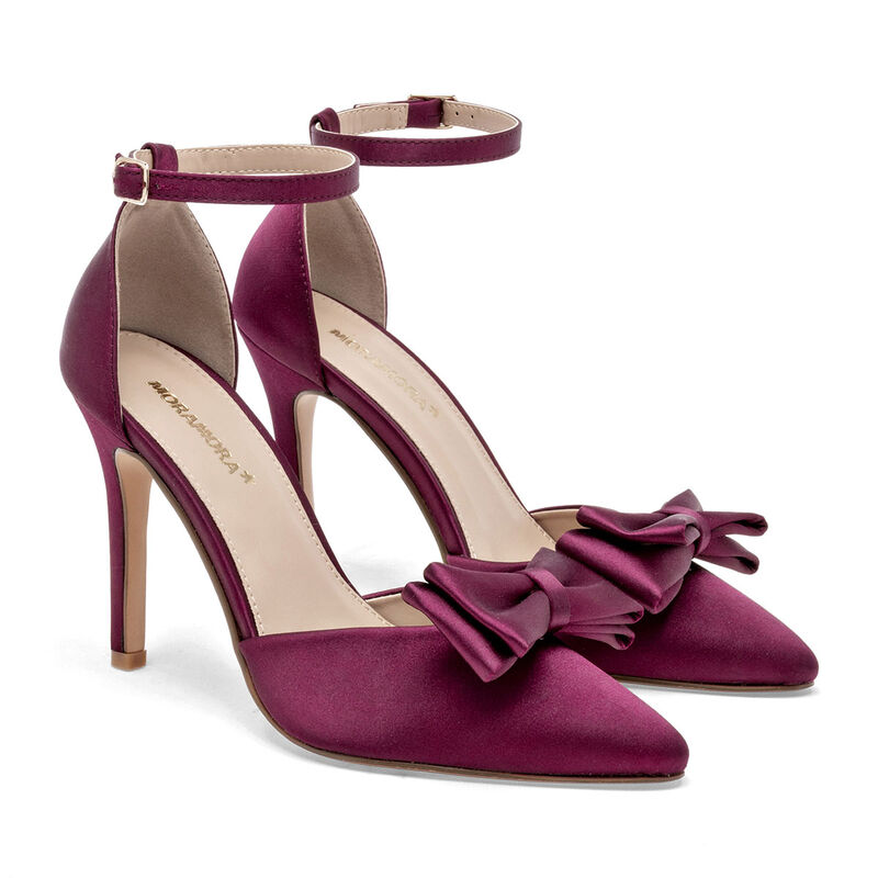 Moramora Zapato Graduacion Vino Para Mujer 1481... image number null