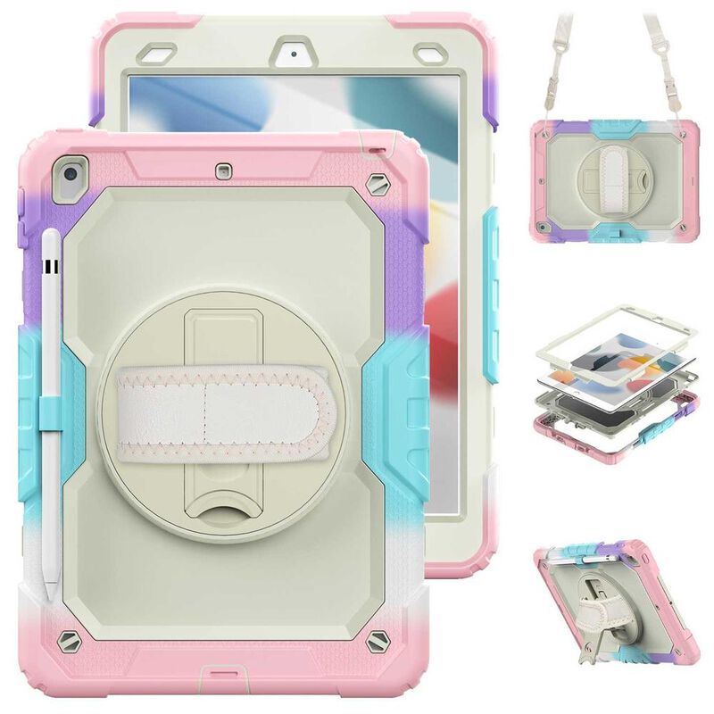 Funda TEKKU StrapB uso rudo para iPad 9 iPad 8 ... image number null