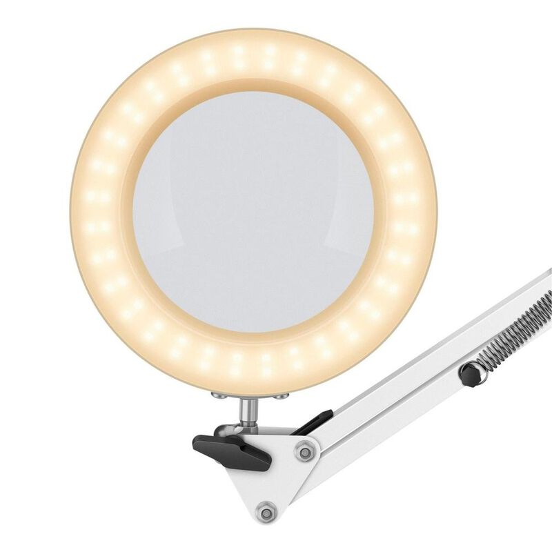 Lámpara LED con lupa (5x), brazo articulado y 3... image number null