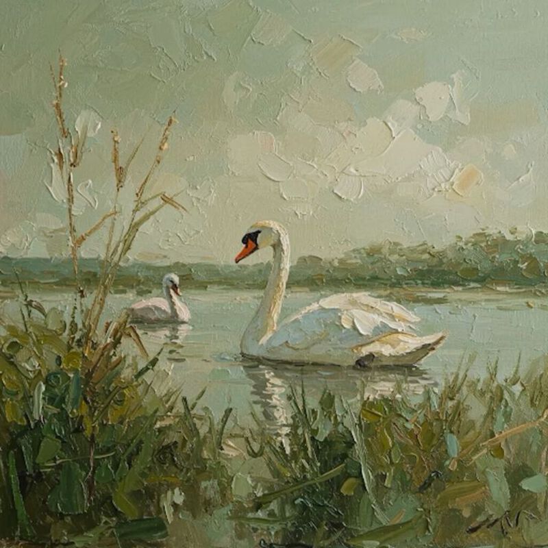 Cuadro Decorativo Animal 60x80cm Cisne image number null