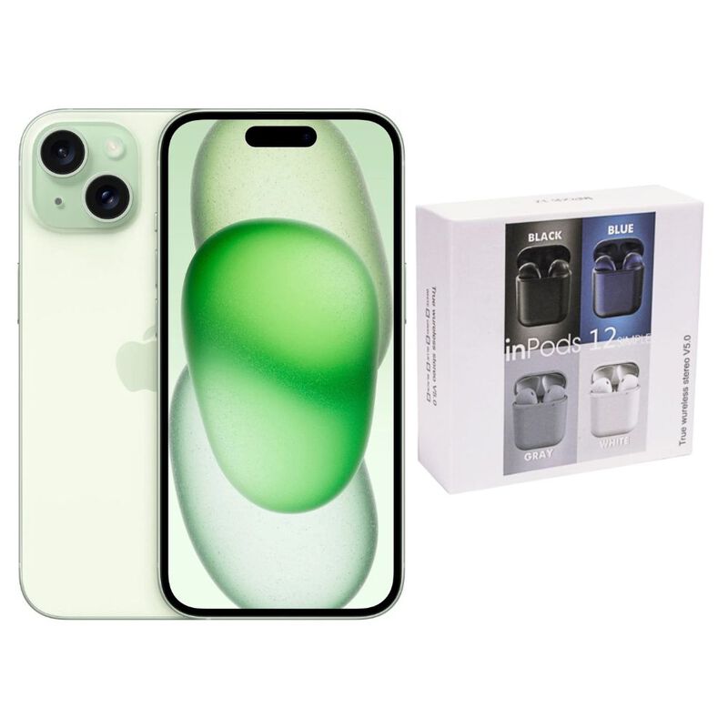 iPhone 15 128GB Verde E-SIM Reacondicionado + A... image number null