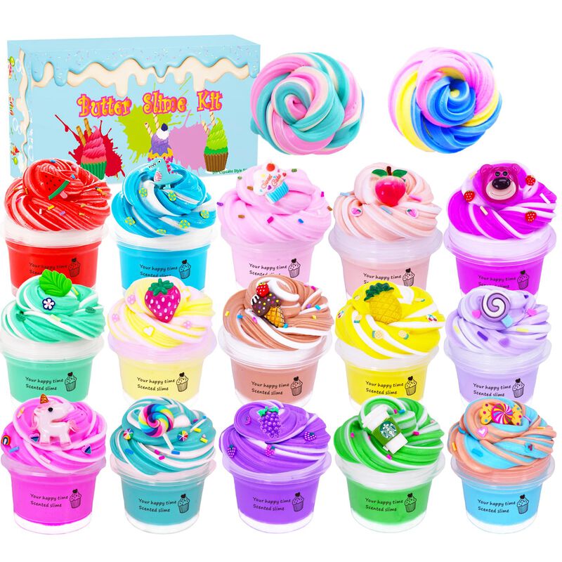 Slime Kit Tzsofesko, 15 Paquetes De Mantequilla... image number null