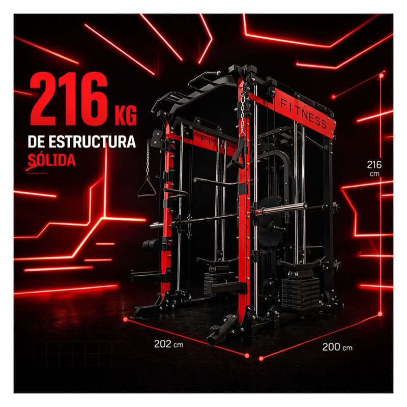 Jaula Smith Multiestaci&oacute;n 400 Kg Power Rack Cro... image number null