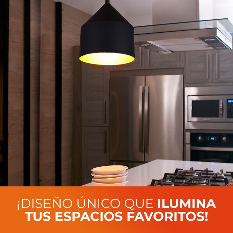 L&aacute;mpara Colgante Aluminio Negro 20w 100-240v image number null