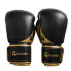 Guantes de Box 8 oz Negro con Dorado + Protector Bucal Bluelander