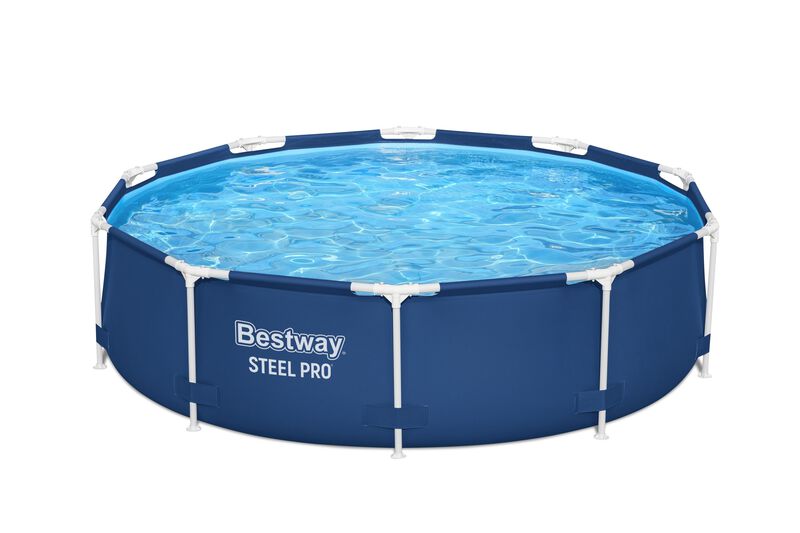 &nbsp;Alberca con estructura redonda 3.05x.76cm azul... image number null