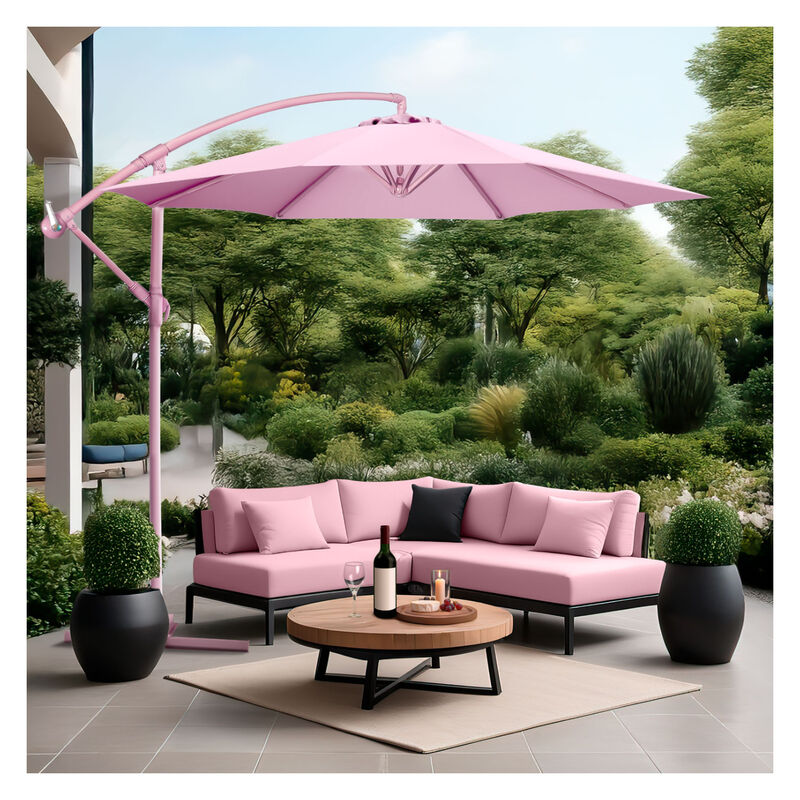 Sombrilla Full Color Rosa Exterior Lujo 2.9m + ... image number null