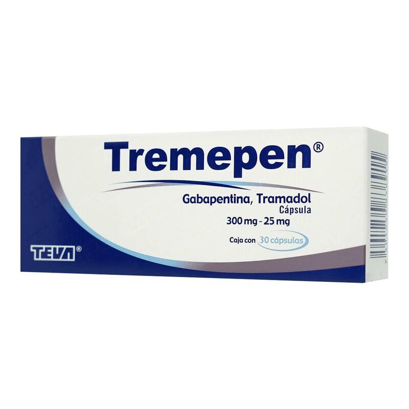 Tremepen 300mg/25mg 30 capsulas 300mg/25mg caja... image number null