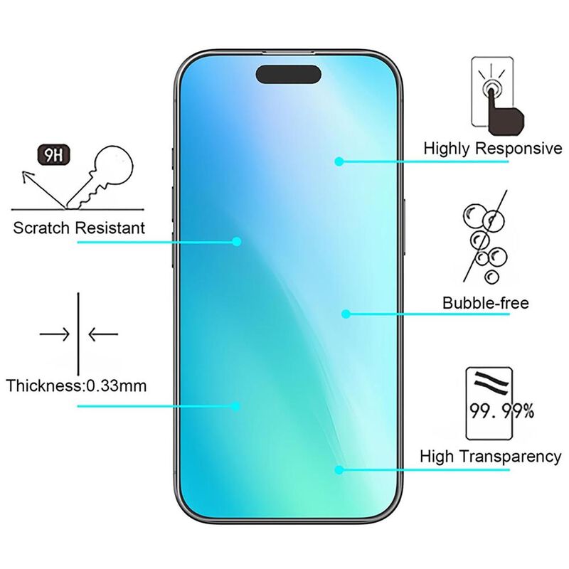 Mica Vidrio MYBAT para iPhone 16 PLUS protector... image number null