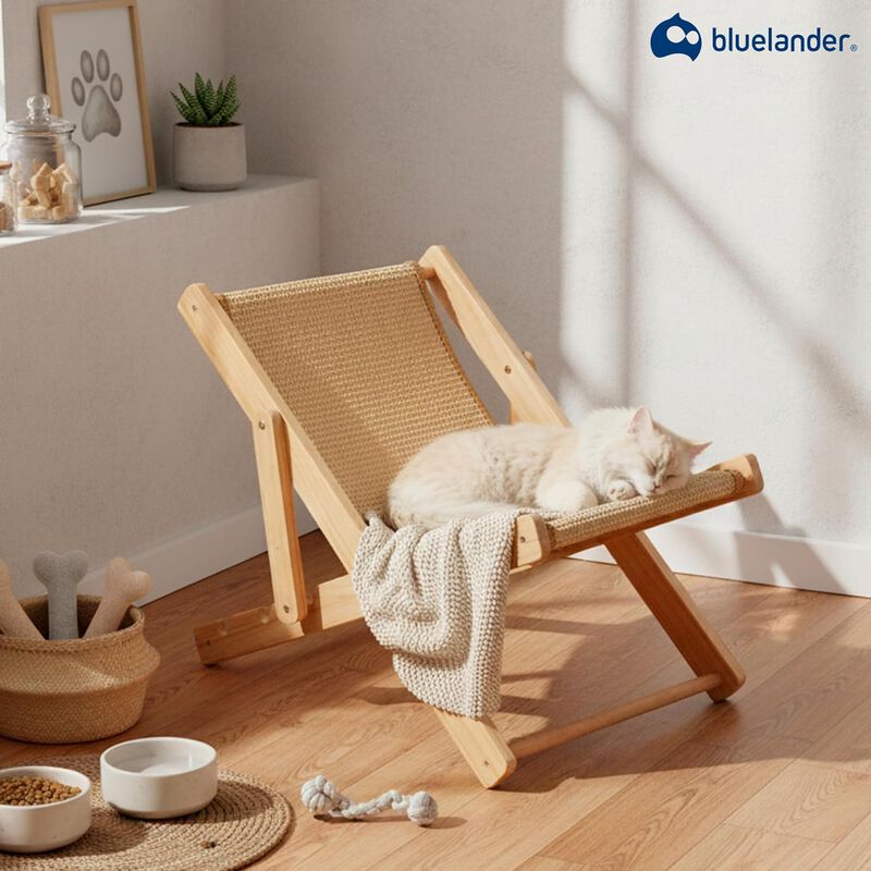 Mecedora para Gato con Rascador de Yute y Base ... image number null